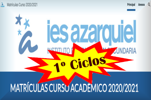 PROCESO DE MATRICULA DE 1º DE CICLOS